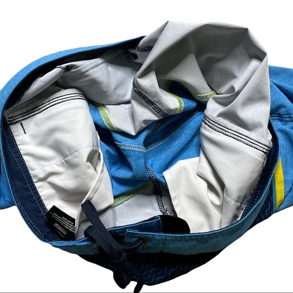 Oneill Hyperfreak Board Shorts Men Size 32 Swim Trunks Unlined Blue Stretch - Picture 5 of 9